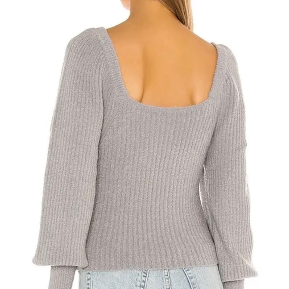 Line & Dot Light Gray Ribbed Sweater - Picture 3 of 16